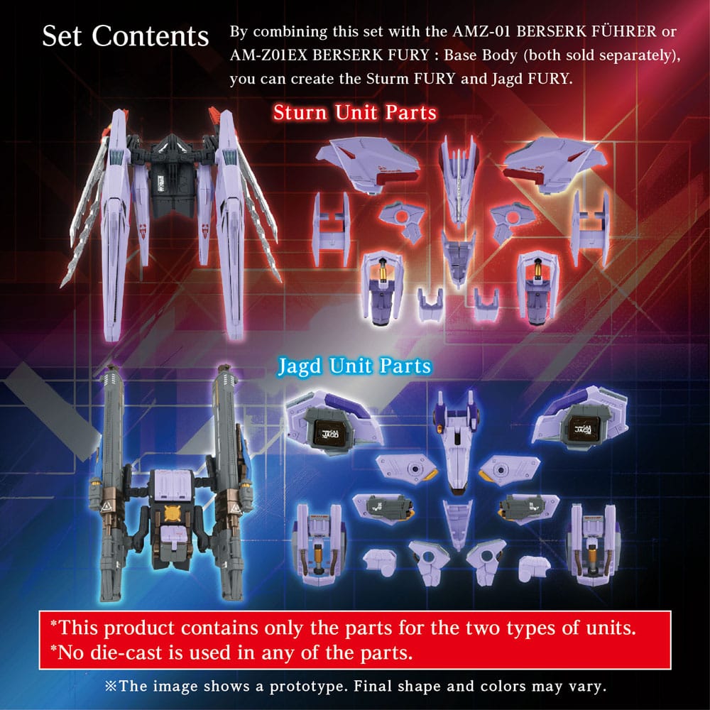 SU ORDINAZIONE Zoids Model Kit Accesoory Set AM-Z01CP Berserk Fury Sturm & Jagd Unit