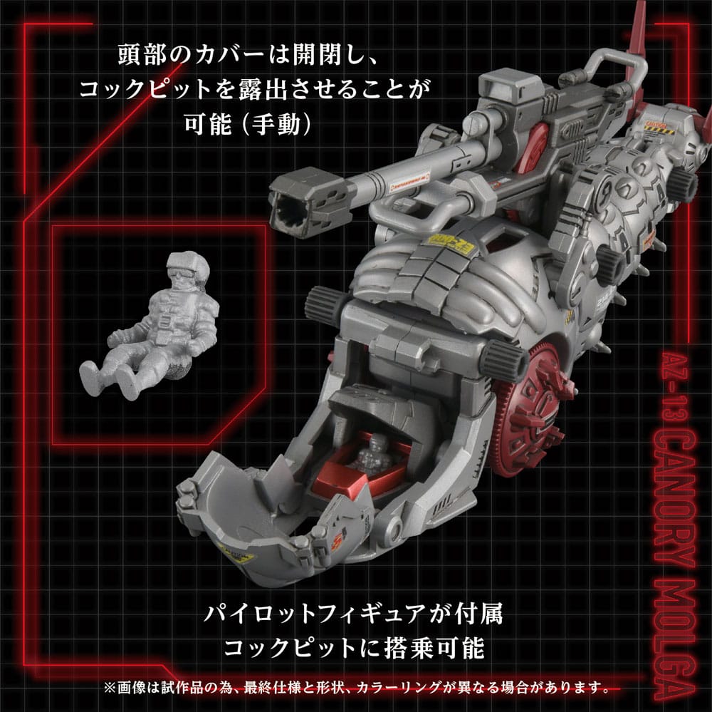 SU ORDINAZIONE Zoids Plastic Model Kit 1/72 AZ-13 Canory Molga 19 cm
