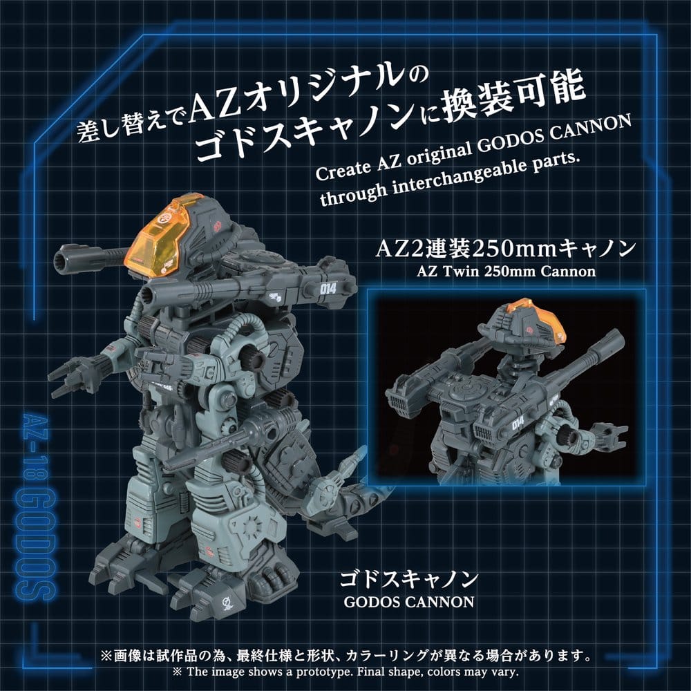 PREORDINE+ 08/2027 Zoids Plastic Model Kit 1/72 AZ-18 Godos 13 cm