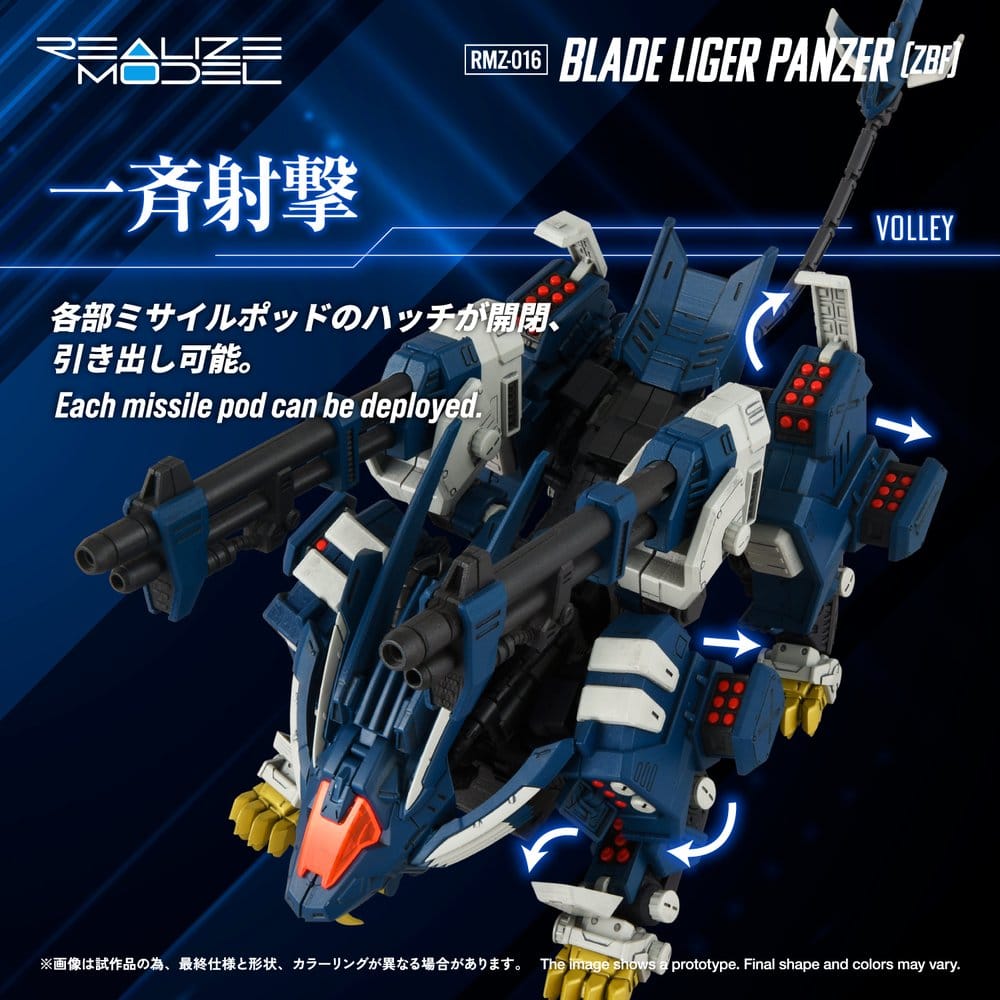 PREORDINE+ 08/2027 Zoids Plastic Model Kit 1/100 RMZ-016 Blade Liger Panzer ZBF 25 cm