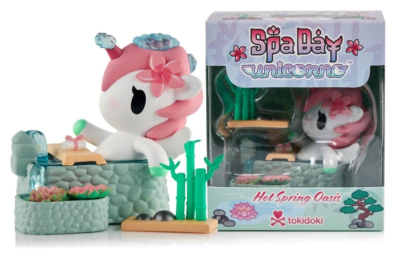 🧪 LAB | SU ORDINAZIONE Unicorno Window Box Figure Spa Day Hot Springs Oasis 7 cm