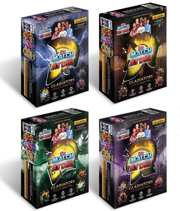 SU ORDINAZIONE UEFA Champions League Match Attax Trading Cards 2025/26 Mega Tin *German Version*