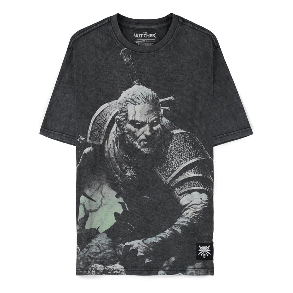 SU ORDINAZIONE The Witcher Wild Hunt T-Shirt Geralt Washed Size M ESAURITO
