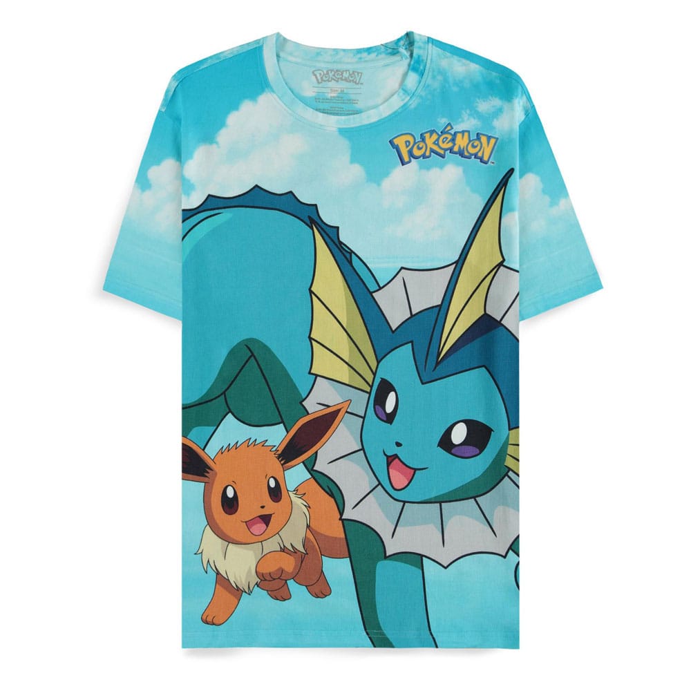 SU ORDINAZIONE Pokémon T-Shirt Mirage AOP Eevee Evolutions Size S *PREZZO SPECIALE*