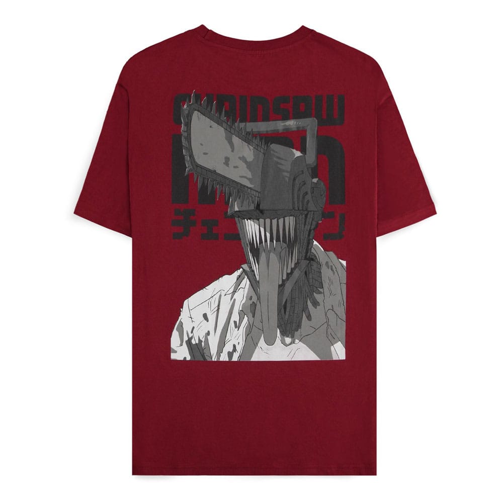 SU ORDINAZIONE Chainsaw Man T-Shirt Smile Bordeaux  Size M