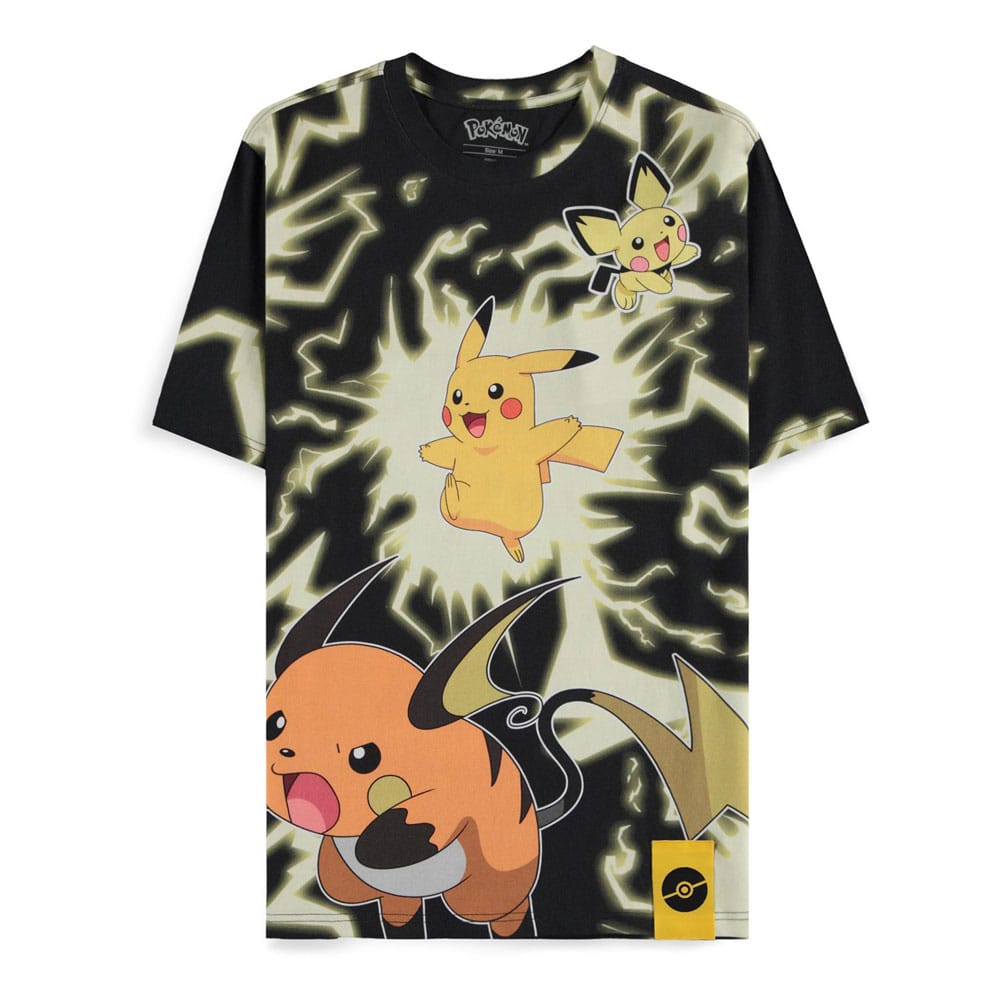 SU ORDINAZIONE Pokémon T-Shirt Mirage AOP Pikachu Lightning Size S *PREZZO SPECIALE*