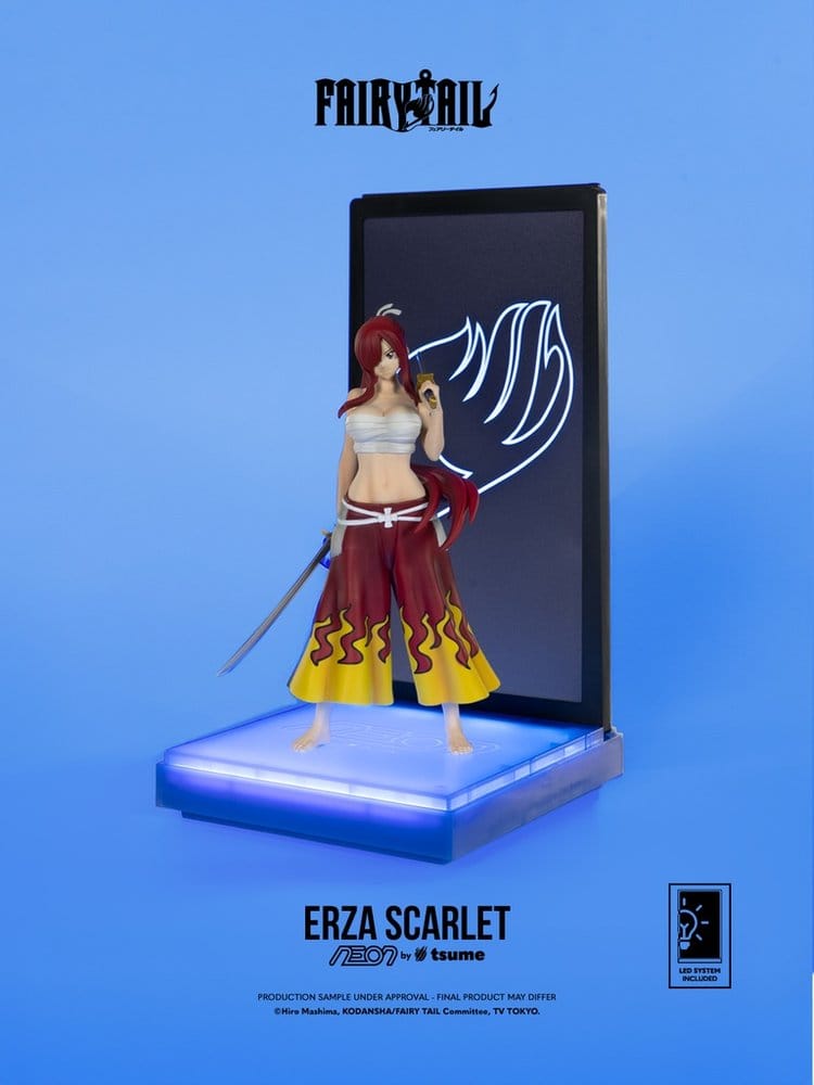SU ORDINAZIONE Fairy Tail Neon Figure 1/9 Erza Scarlet 25 cm