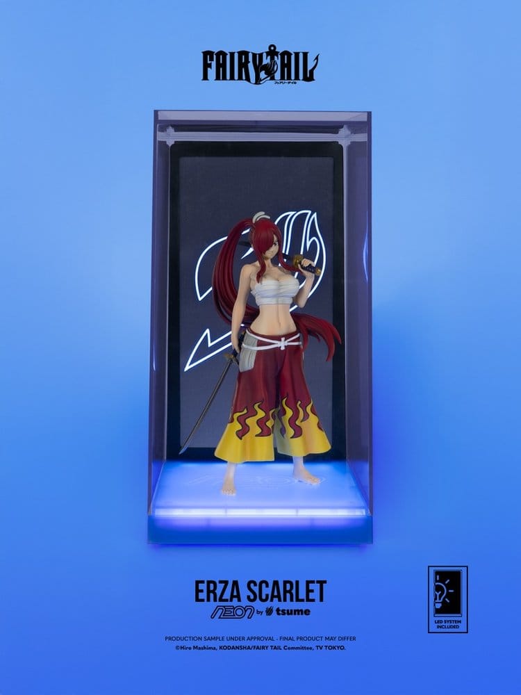 SU ORDINAZIONE Fairy Tail Neon Figure 1/9 Erza Scarlet 25 cm