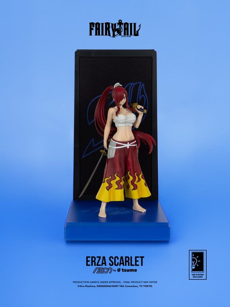 SU ORDINAZIONE Fairy Tail Neon Figure 1/9 Erza Scarlet 25 cm