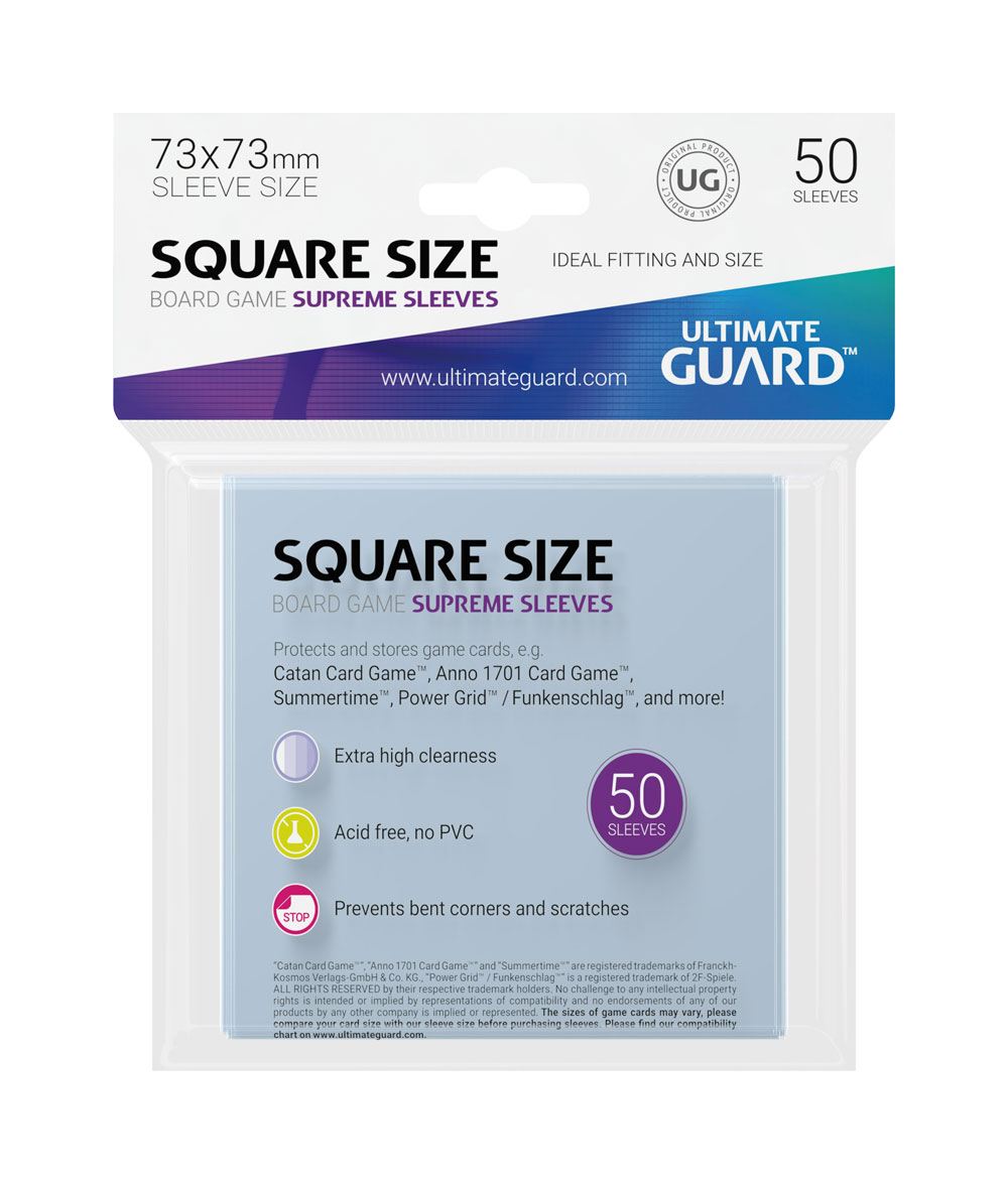 SU ORDINAZIONE Ultimate Guard Supreme Sleeves for Board Game Cards Square (50) *PREZZO SPECIALE*