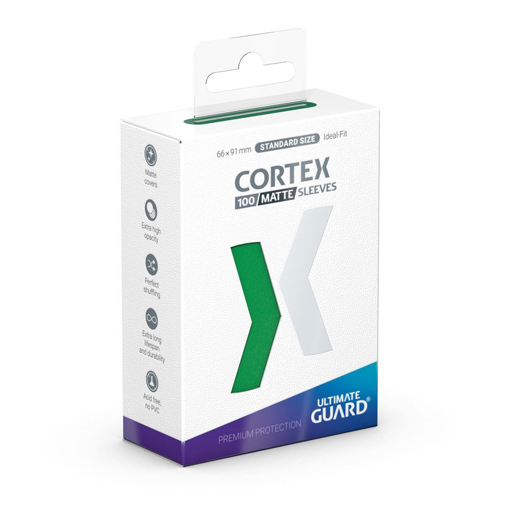 SU ORDINAZIONE Ultimate Guard Cortex Sleeves Matte Standard Size (100) - Green