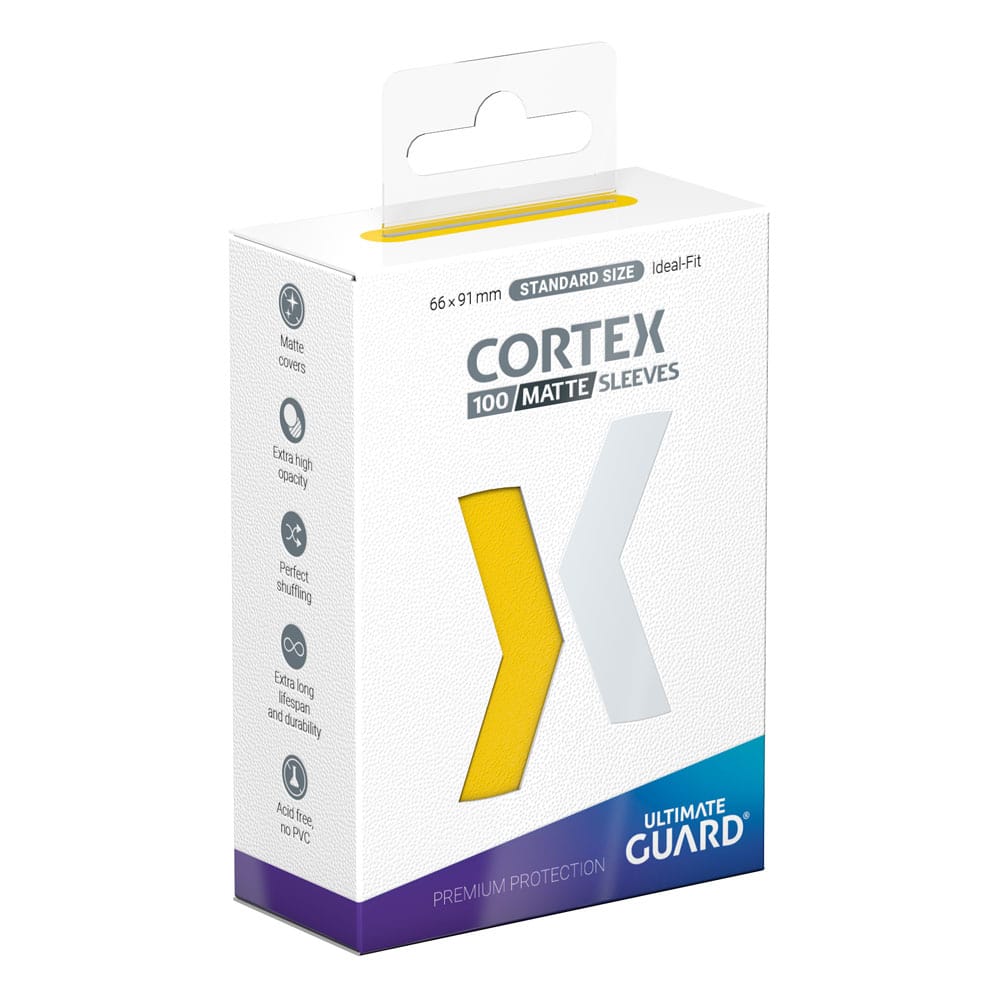 SU ORDINAZIONE Ultimate Guard Cortex Sleeves Matte Standard Size (100) - Yellow