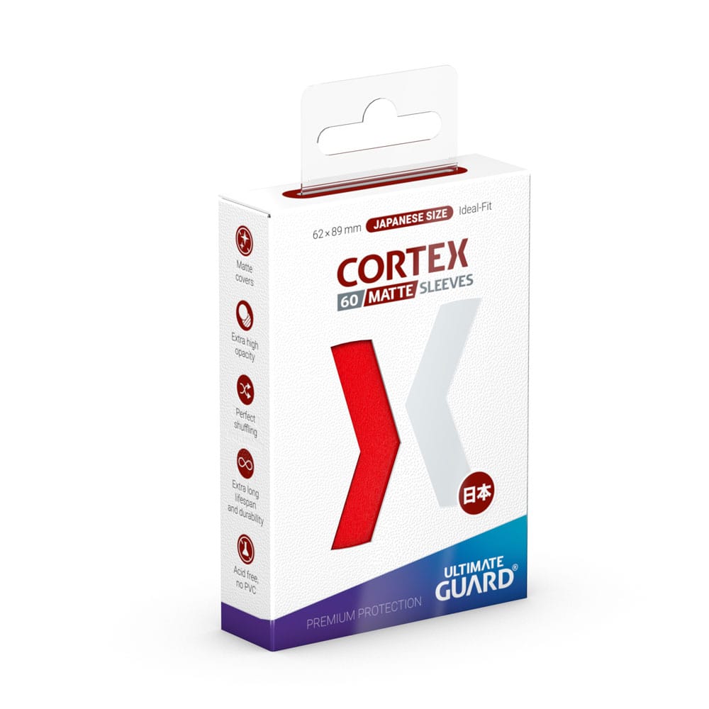 SU ORDINAZIONE Ultimate Guard Cortex Sleeves Matte Japanese Size (60) - Red