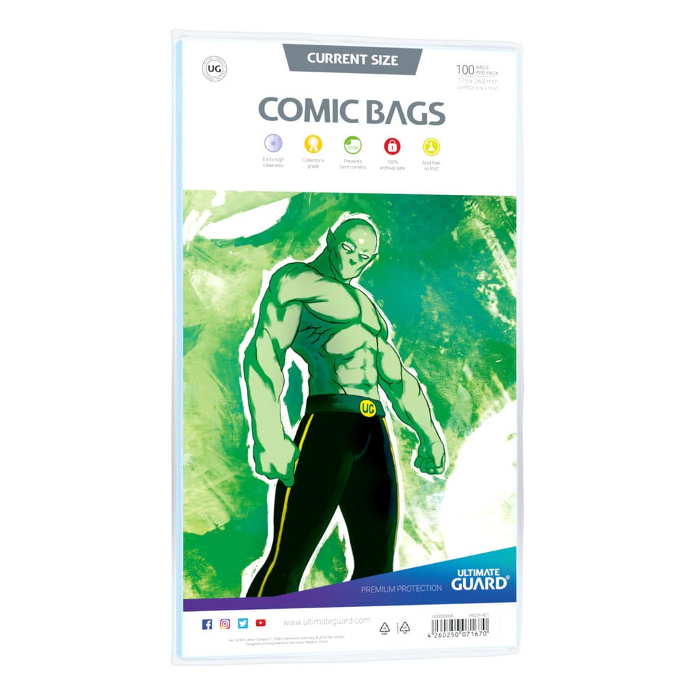 SU ORDINAZIONE Ultimate Guard Comic Bags Standard (100) - Current Size