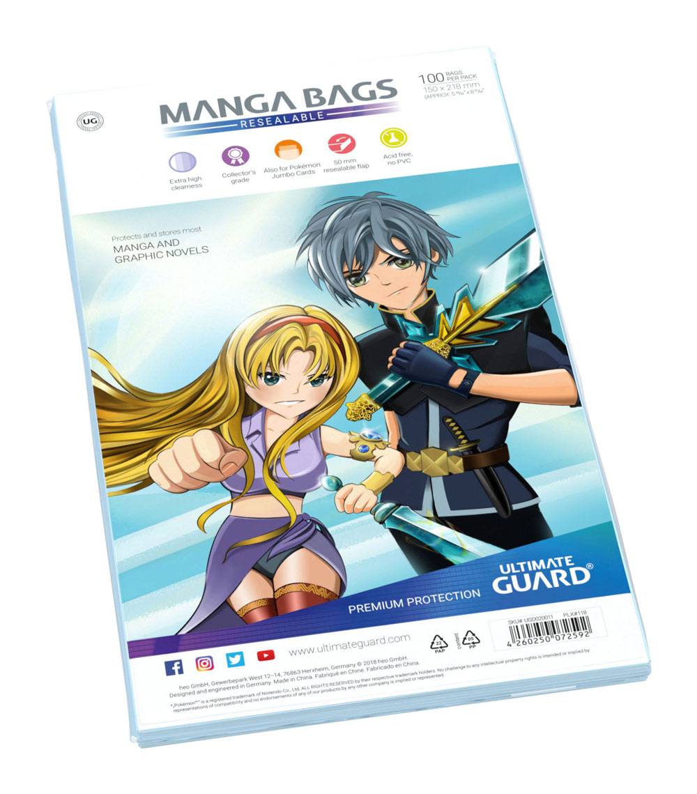 SU ORDINAZIONE Ultimate Guard Manga Bags Resealable (100)