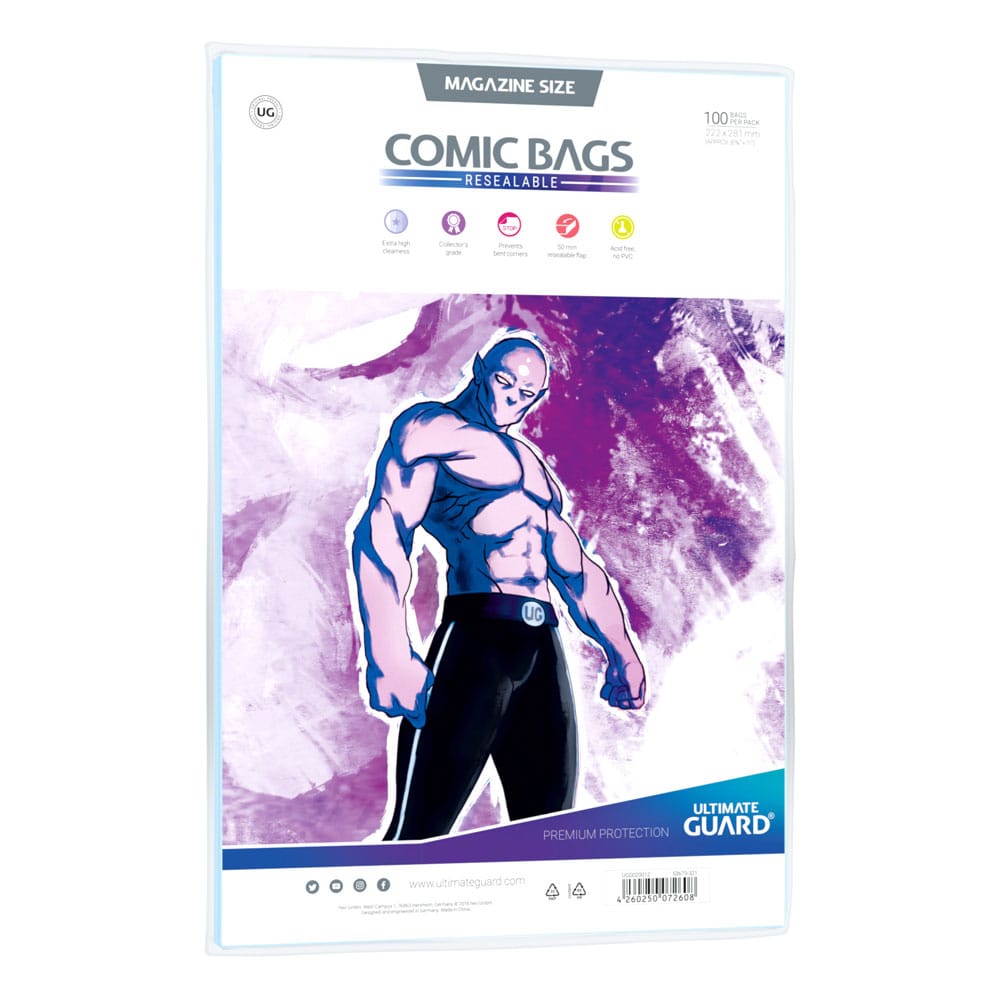 AUF BESTELLUNG HERGESTELLT Ultimate Guard Comic-Taschen, wiederverschließbar (100) – Magazingröße