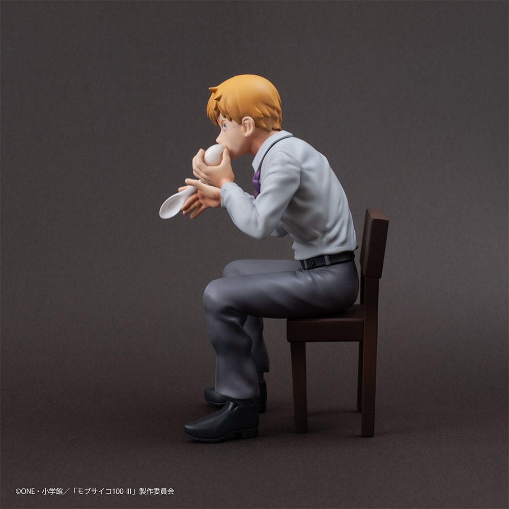 VORBESTELLUNG+ GESCHLOSSEN 07/2026 Mob Psycho 100 III x Bunbougu Cafe 2022 PVC-Statue Arataka Reigen 14 cm