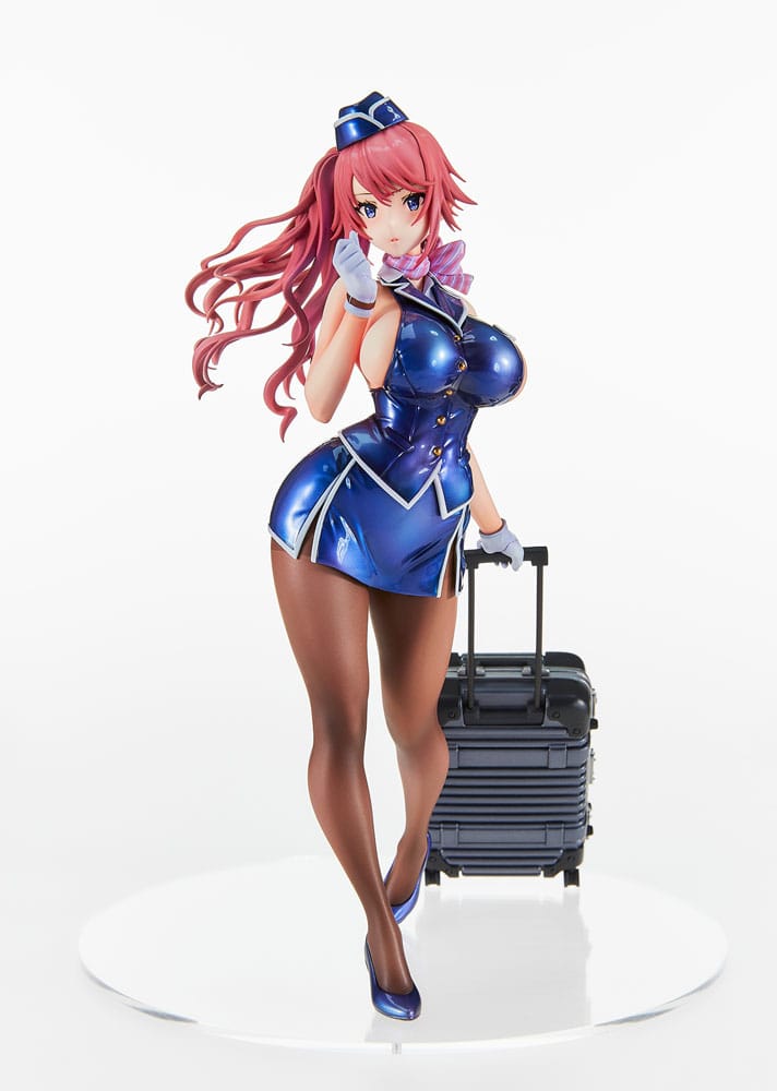 PREORDINE CHIUSO 04/2025 Original Character Statue Tight na Oshigoto Work 3: Cabin Attendant Aya Saionji Antenna Shop Limited Edition 25 cm (PREORDINE NON CANCELLABILE)