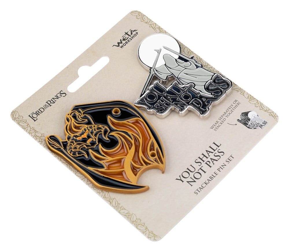🧪 LAB | SU ORDINAZIONE Lord of the Rings Collectors Pins 2-Pack You Shall Not Pass 8 cm 