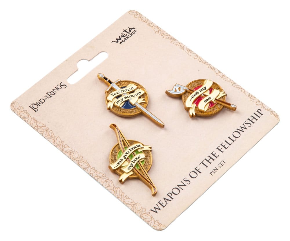 🧪 LAB | PREORDINE+ 01/2027 The Lord of the Rings Trilogy Pin Set Weapons of the Fellowship
