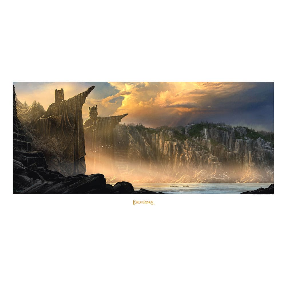 SU ORDINAZIONE Lord of the Rings Art Print The Argonath - Pillars of the Kings 59 x 30 cm