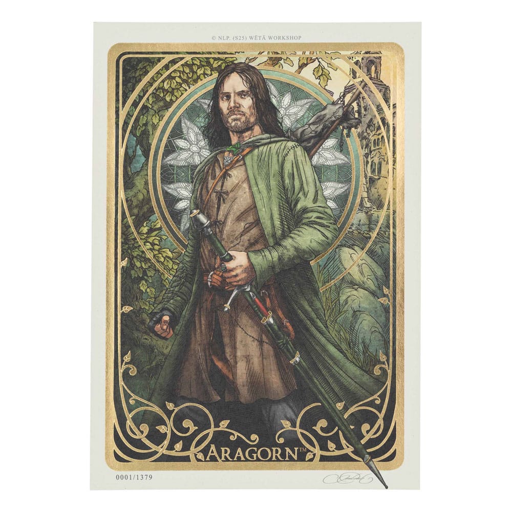 SU ORDINAZIONE Lord of the Rings Art Print Aragorn Art Card 14 x 21 cm Limited Edition
