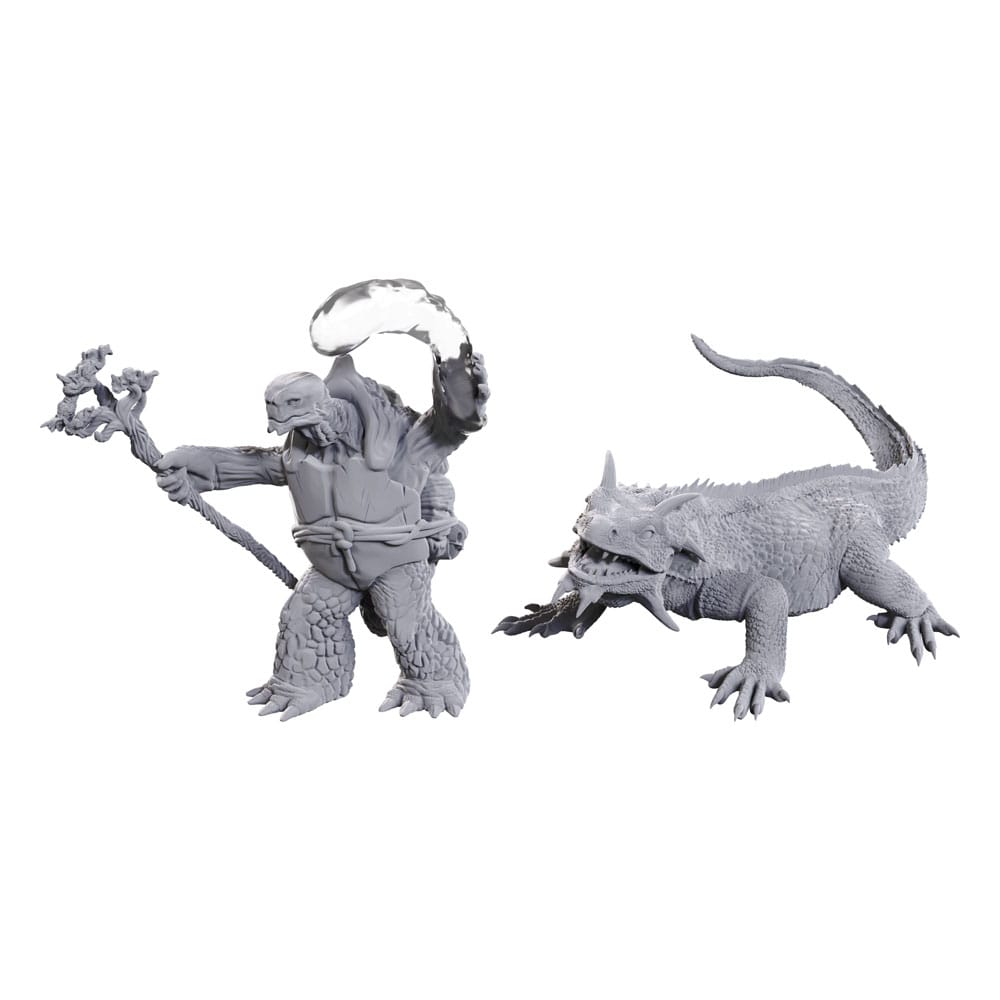 SU ORDINAZIONE D&D Nolzur's Marvelous Miniatures Unpainted Miniatures Tortle Druid & Wild Shape Giant Lizard