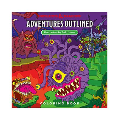 MADE TO ORDER Dungeons &amp; Dragons Adventures Outlined Coloring Book *SPECIAL PRICE*