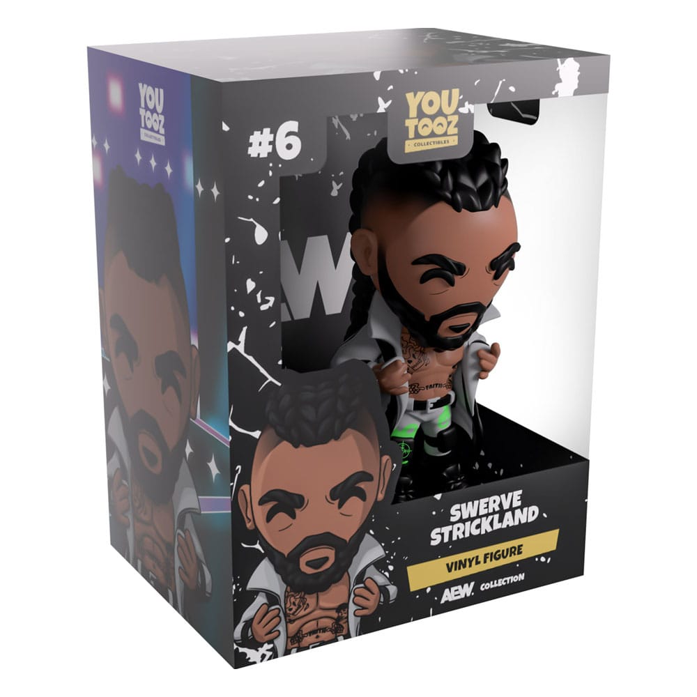 🧪 LAB | SU ORDINAZIONE All Elite Wrestling Vinyl Figure Swerve Strickland 12 cm                